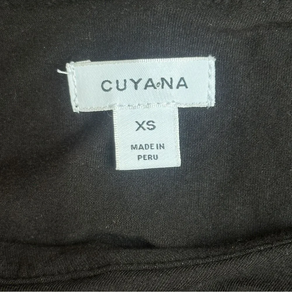 Cuyana Black Asymmetrical Overlay Dress Size X-Small - Picture 7 of 10